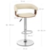 Orlando Bar Stool Cream & Walnut