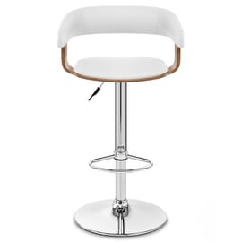 Orlando Bar Stool White & Walnut