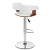 Orlando Bar Stool White & Walnut