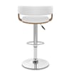 Orlando Bar Stool White & Walnut