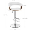 Orlando Bar Stool White & Walnut