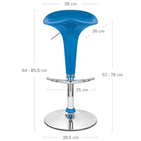 Gloss Coco Bar Stool Blue