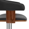 Orlando Bar Stool Black & Walnut