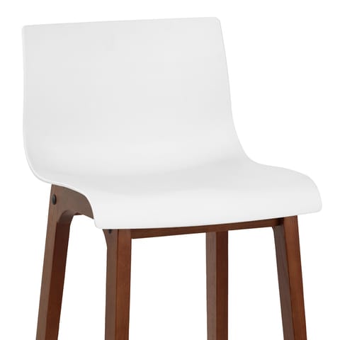 Drift Walnut & White Bar Stool