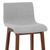 Drift Walnut & Light Grey Fabric Stool