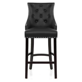 Ascot Bar Stool Black Leather