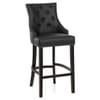 Ascot Bar Stool Black Leather