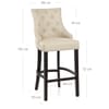 Ascot Bar Stool Cream Leather