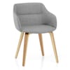 Harley Dining Chair Light Grey Fabric