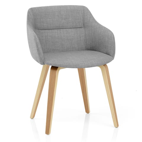 Harley Dining Chair Light Grey Fabric