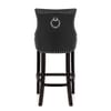Ascot Bar Stool Black Leather