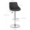 Stitch Bar Stool Black