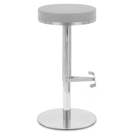 Oracle Brushed Steel Stool Grey