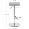 Oracle Brushed Steel Stool Grey