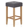 Oliver Oak Stool Charcoal Fabric