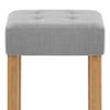 Oliver Oak Stool Grey Fabric