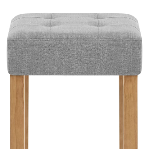 Oliver Oak Stool Grey Fabric