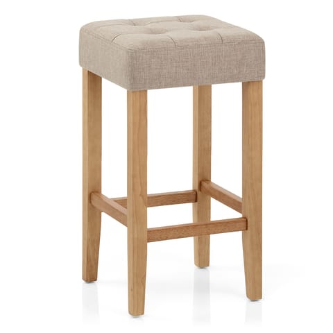 Oliver Oak Stool Tweed Fabric