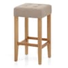 Oliver Oak Stool Tweed Fabric
