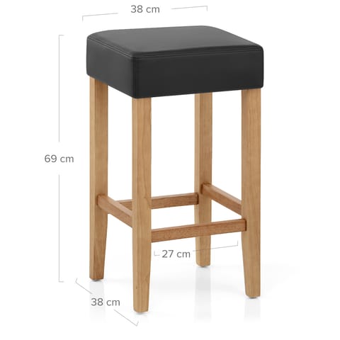 Oliver Oak Bar Stool Black