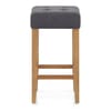 Oliver Oak Stool Charcoal Fabric