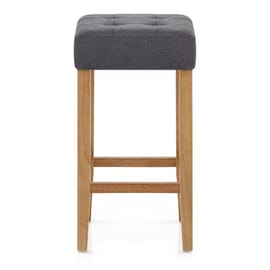 Oliver Oak Stool Charcoal Fabric