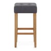 Oliver Oak Stool Charcoal Fabric