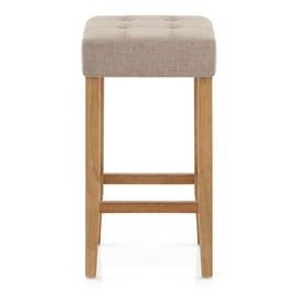 Oliver Oak Stool Tweed Fabric