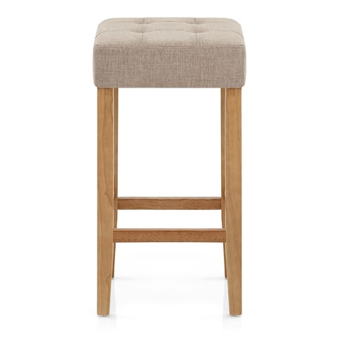 Oliver Oak Stool Tweed Fabric