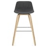 Reef Wooden Stool Charcoal Fabric