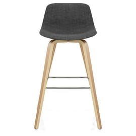 Reef Wooden Stool Charcoal Fabric