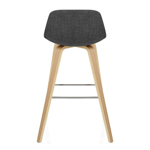 Reef Wooden Stool Charcoal Fabric