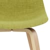 Reef Wooden Stool Green Fabric