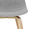 Reef Wooden Stool Grey Fabric