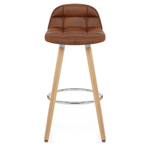 Sole Wooden Stool Antique Brown