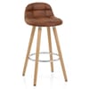 Sole Wooden Stool Antique Brown