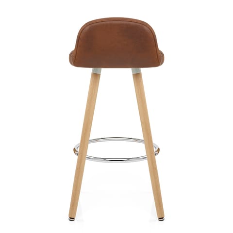 Sole Wooden Stool Antique Brown