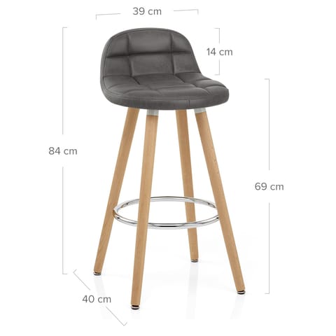 Sole Wooden Stool Grey