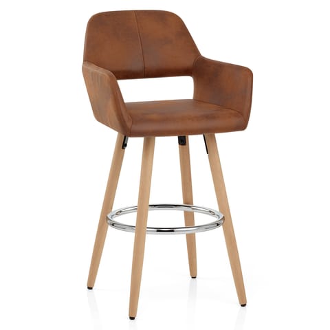 Kite Wooden Stool Antique Brown