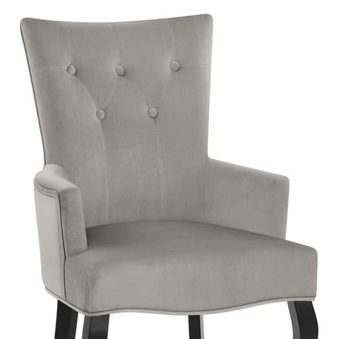 Fleur Chair Grey Velvet