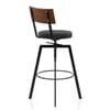 Urban Walnut Industrial Stool Black