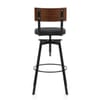 Urban Walnut Industrial Stool Black