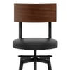 Urban Walnut Industrial Stool Black