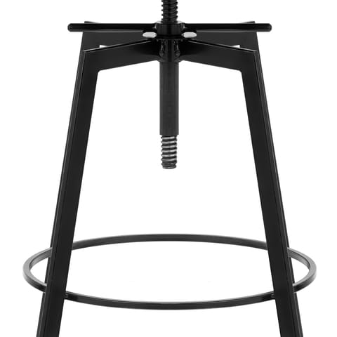 Urban Walnut Industrial Stool Black