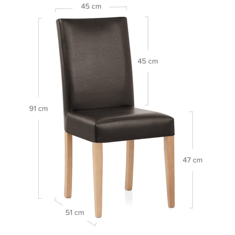 Chicago Oak Dining Chair in Brown