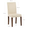 Chicago Walnut Dining Chair Cream