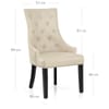 Ascot Dining Chair Cream Leather