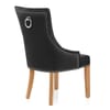 Ascot Oak Dining Chair Black Leather