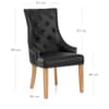 Ascot Oak Dining Chair Black Leather