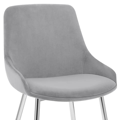 Aston Dining Chair Grey Velvet